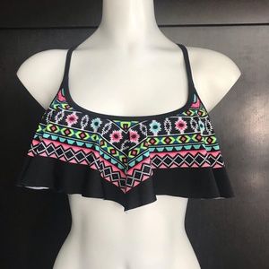 California Waves strappy flutter front bikini top